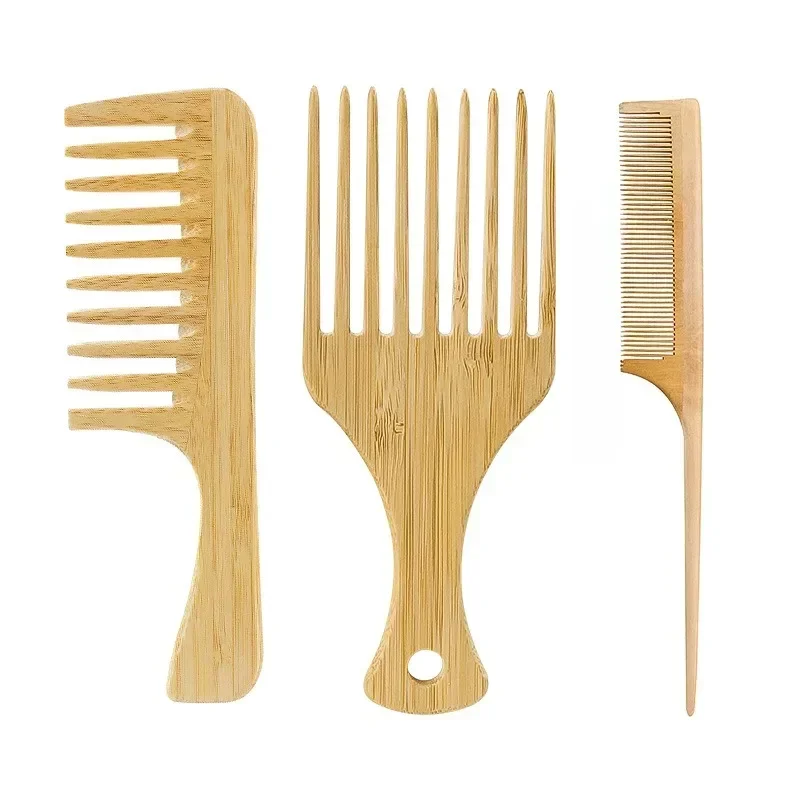 Bamboo Cutlery Set - 1Pcs Natural Bamboo Wooden Hair Comb