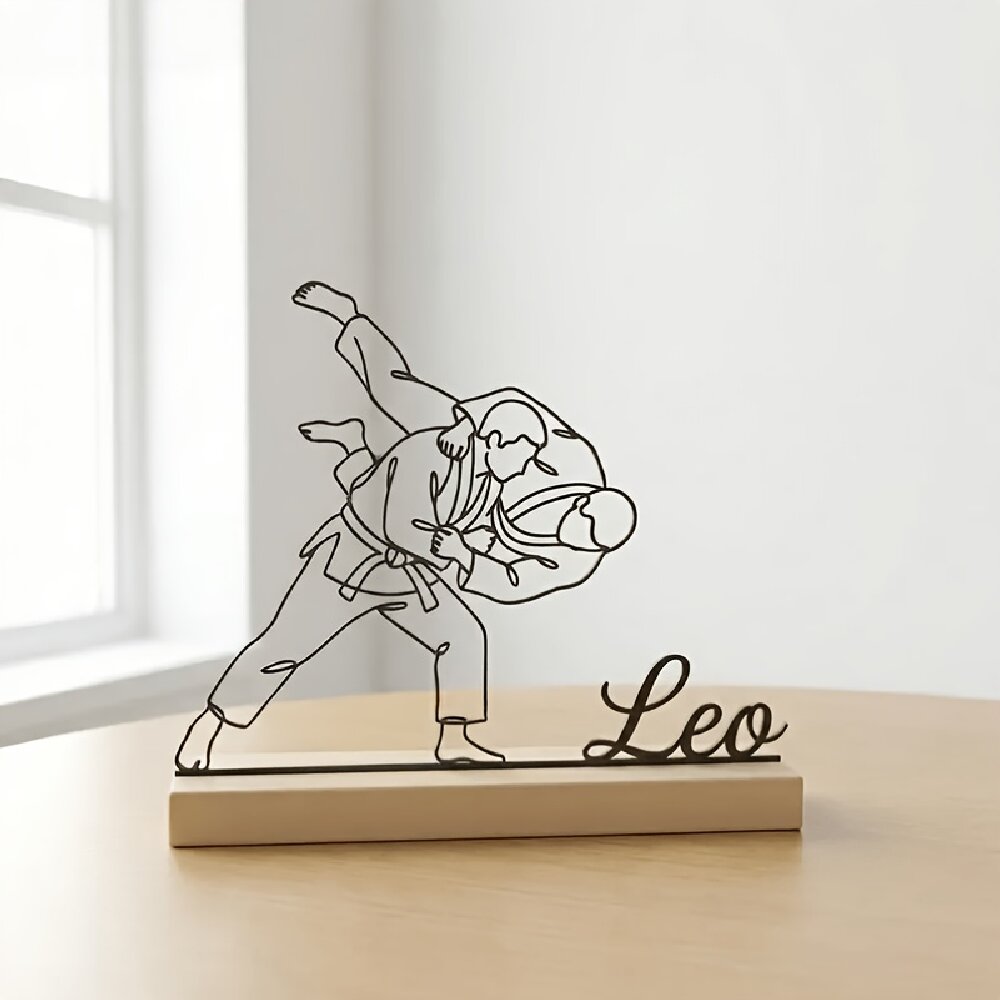 Personalized Engraved Gift - Custom Engraved Judo Martial Arts Statue