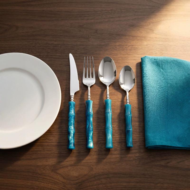 Durable Bamboo Handle Stainles - огляд і ціна Bamboo Cutlery Set