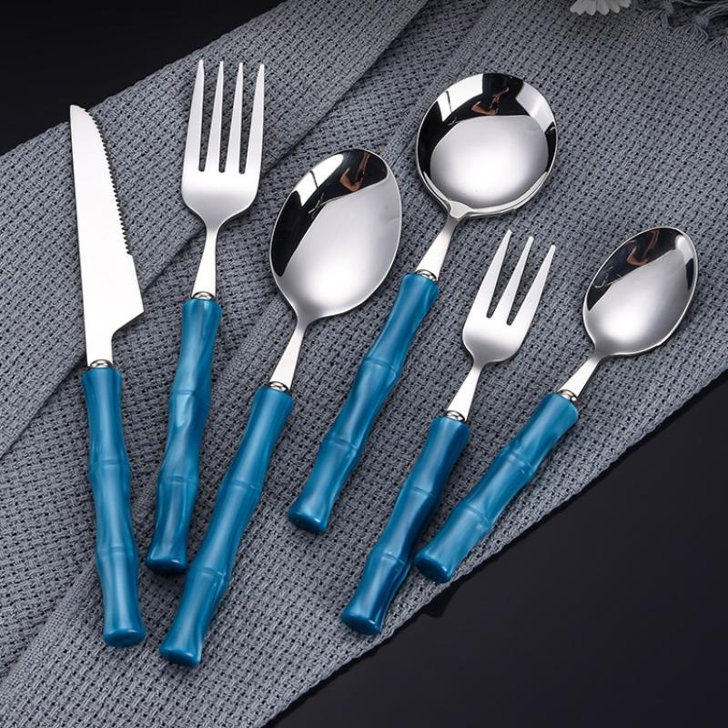 Durable Bamboo Handle Stainles - огляд і ціна Bamboo Cutlery Set