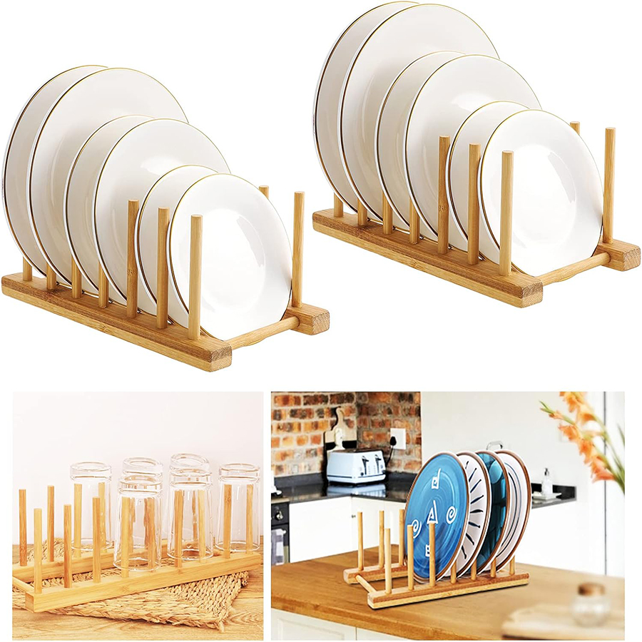 1pcs/2pcs Bamboo Dish Rack, Pl - огляд і ціна Bamboo Cutlery Set